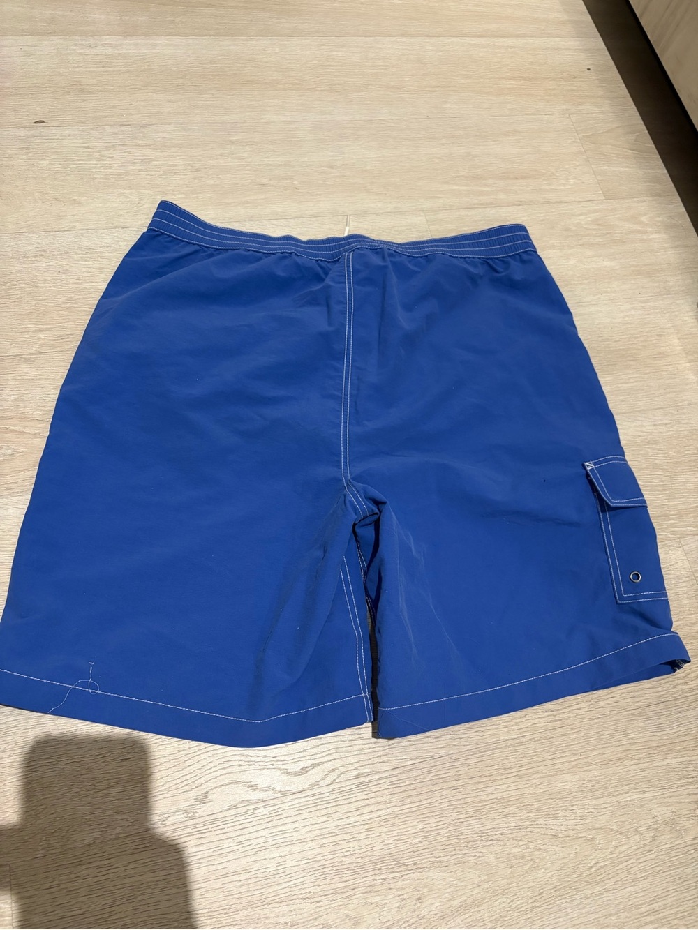 Men's Royal Blue Hybrid Swim Shorts with Lace Tie